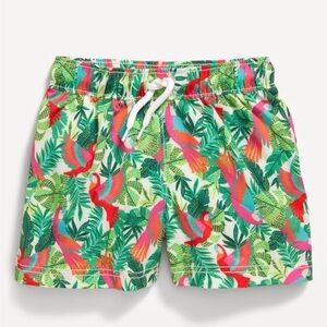 Old Navy Parrots & Palm Print Swim Trunks, 12-18 months